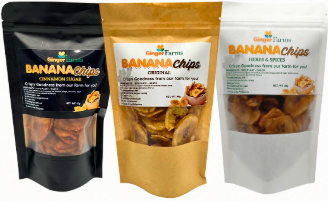 Banana Chips - Original, Herbs & Spices, Cinnamon Sugar